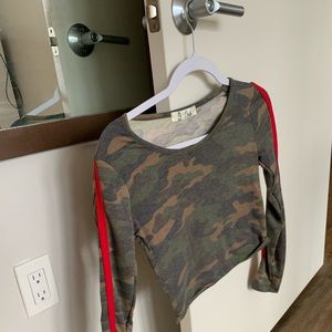 Camp Top with Red Stripes